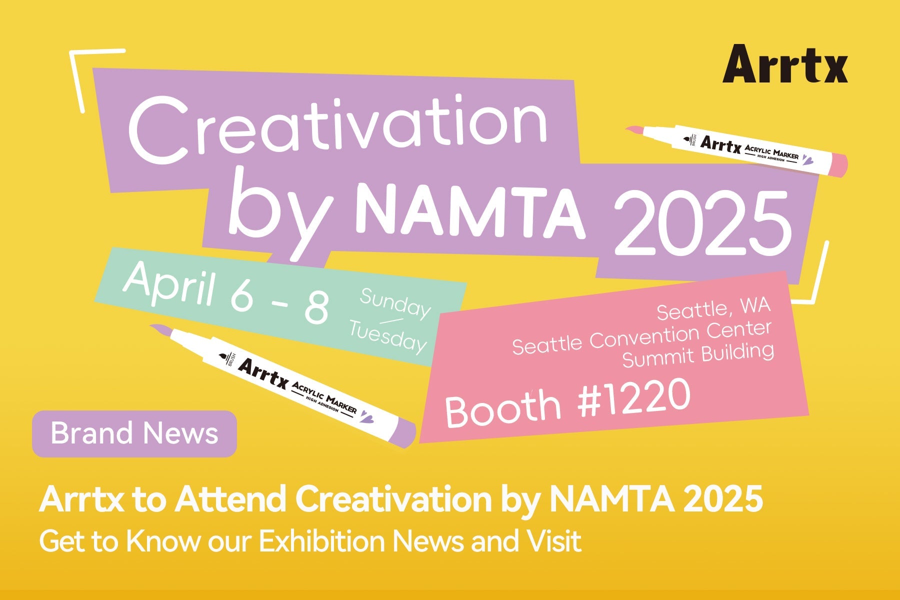 COMING SOON: Arrtx to Exhibit at CREATIVATION BY NAMTA 2025