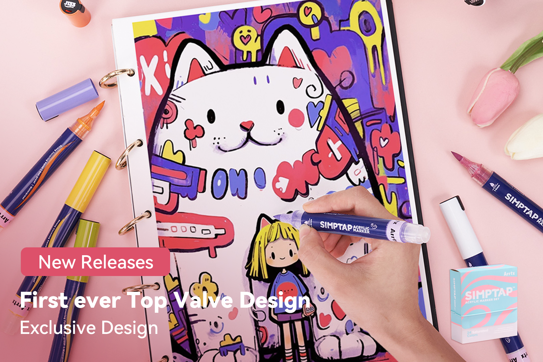 New Product Alert: Arrtx Simptap 24 Colors Acrylic Markers