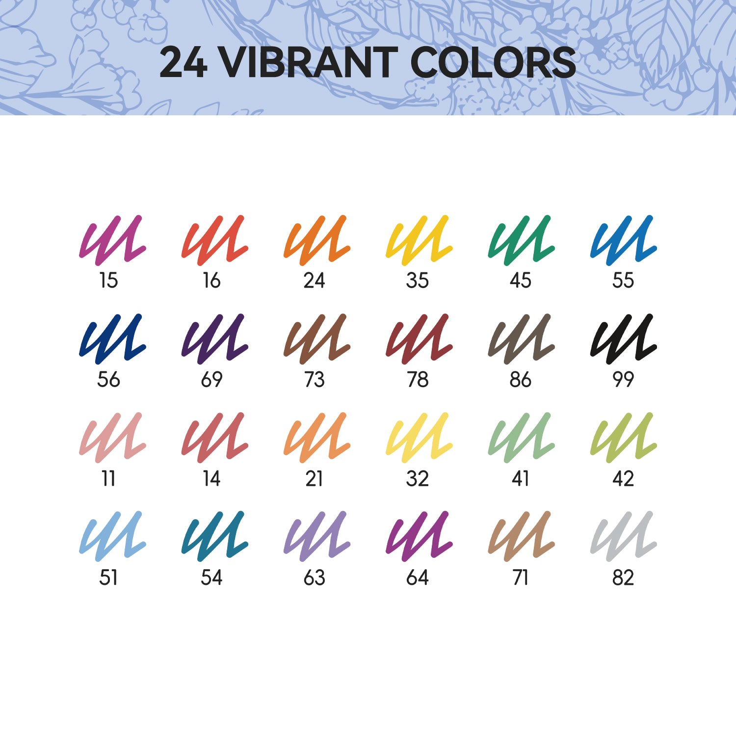 ARRTX 24 Colors Brush Pens Set