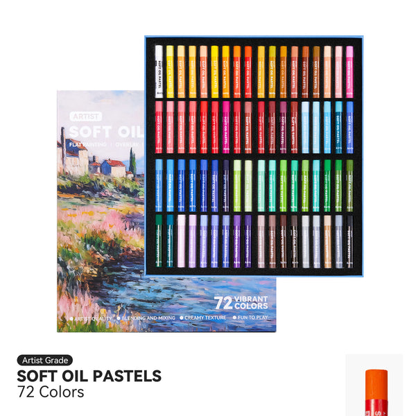 Arrtx 72 Colors Oil Pastels Smooth Drawing Pastel Set