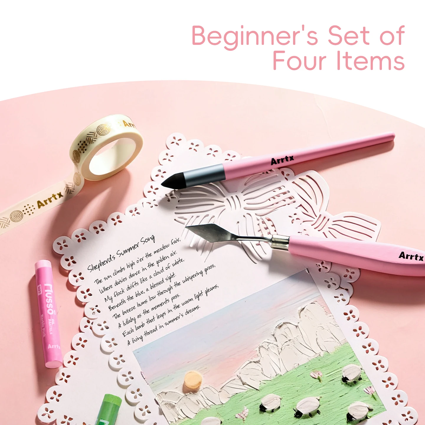 Arrtx 60 Colors Musso Oil Pastels Smooth Drawing Pastel Set