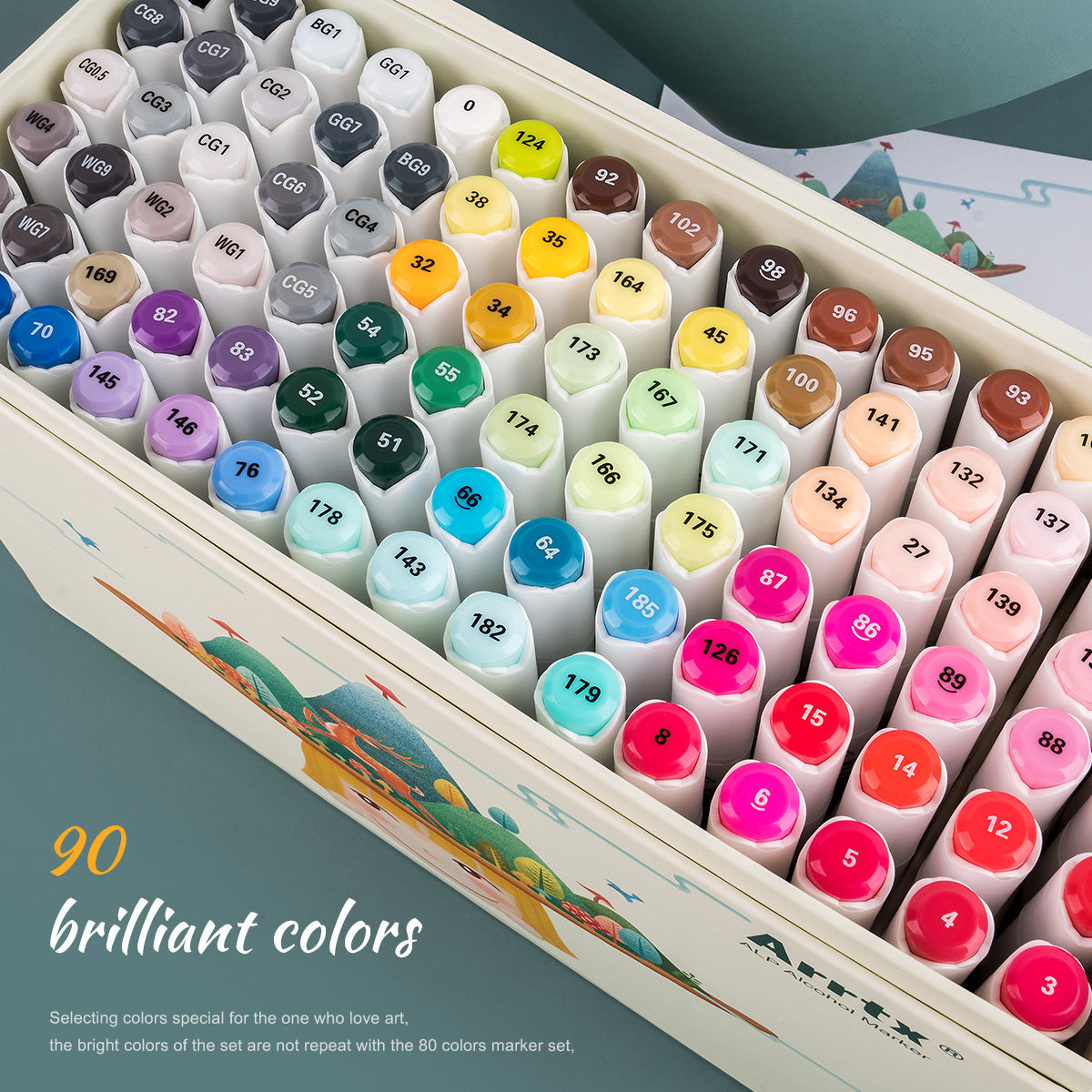 Arrtx ALP 90 Alcohol Markers Paint Markers Dual Tip