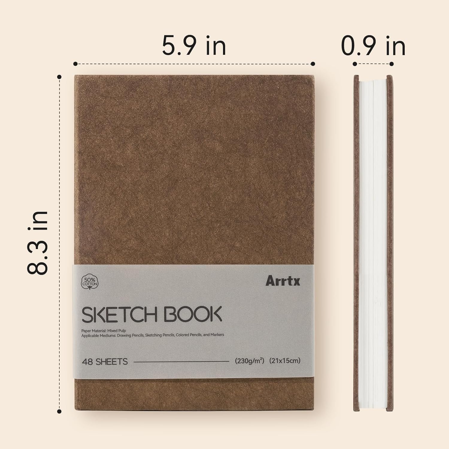 Arrtx Sketchbook A5 50%Cotton Drawing Paper