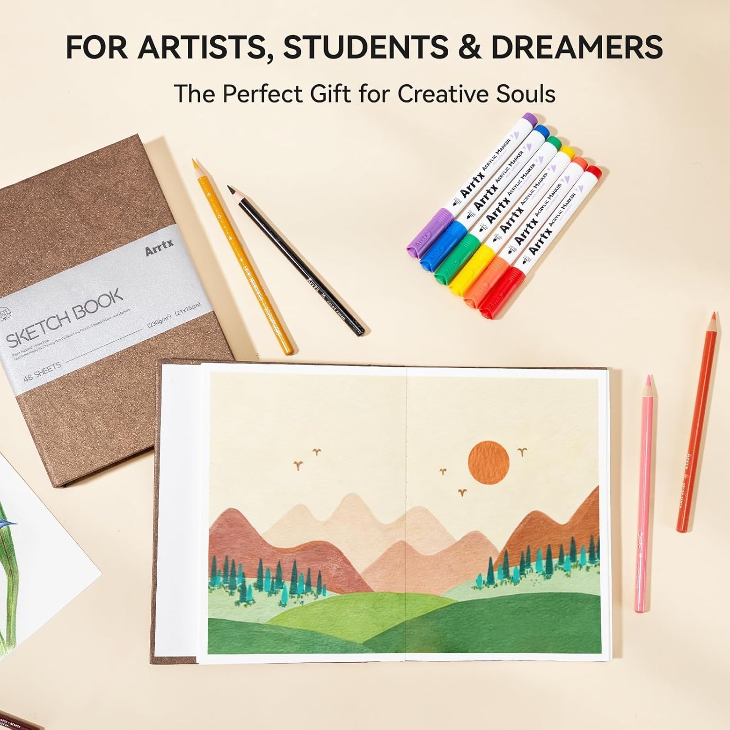Arrtx Sketchbook A5 50%Cotton Drawing Paper