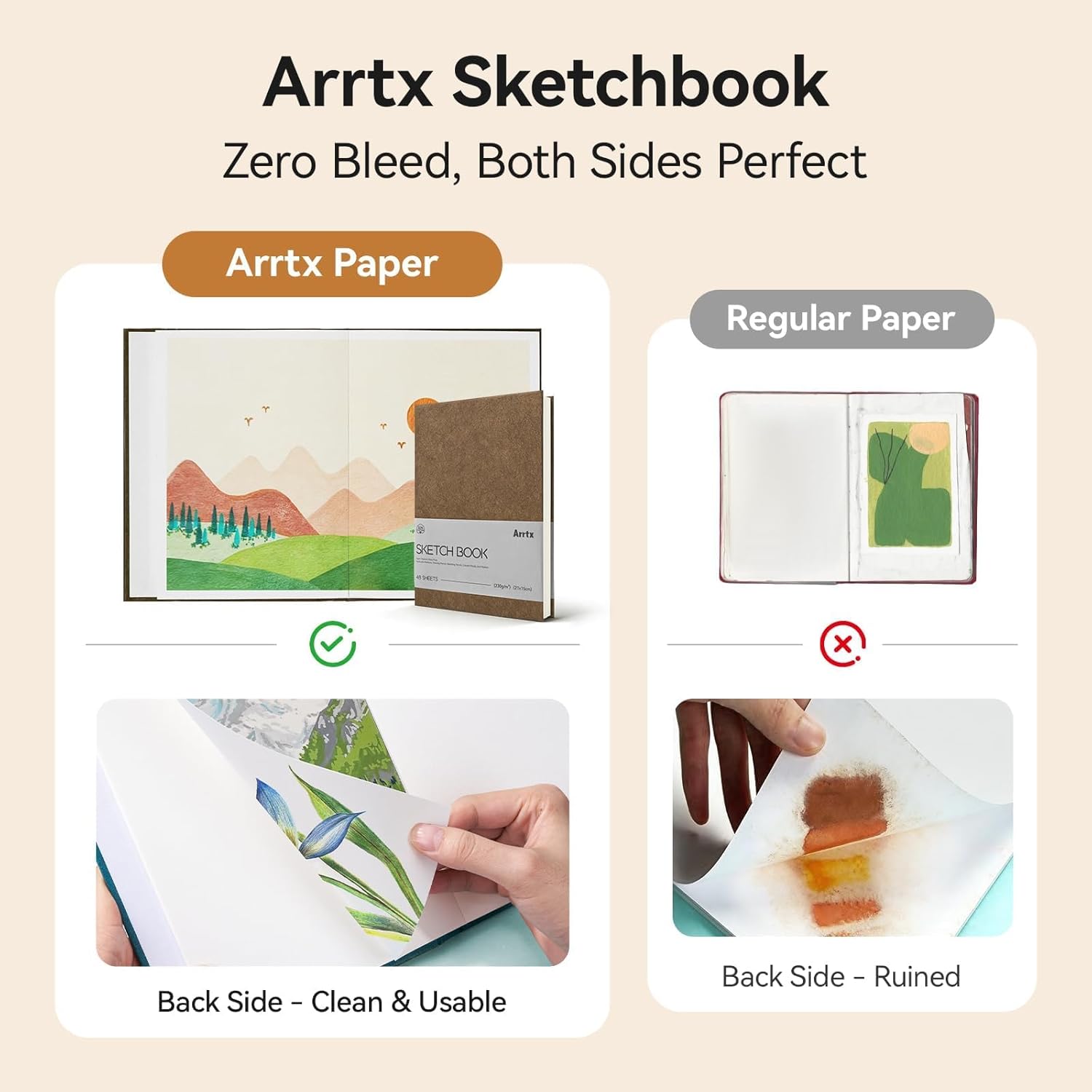 Arrtx Sketchbook A5 50%Cotton Drawing Paper