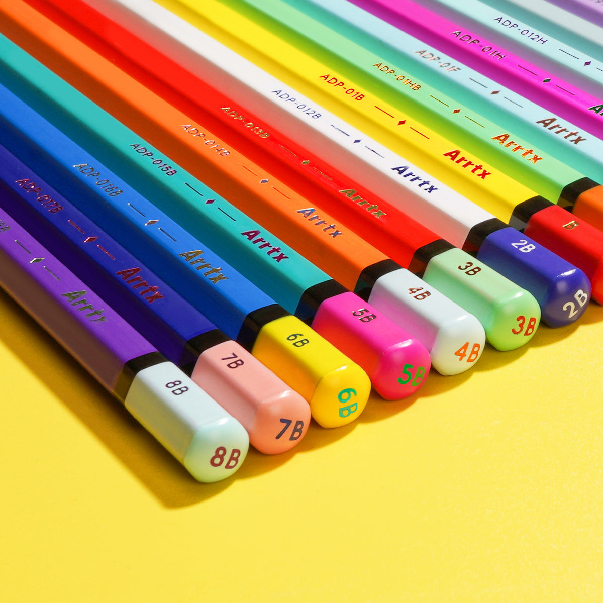 Arrtx Drawing Pencils 14 Pcs (4H - 8B) Artist Sketching Pencils