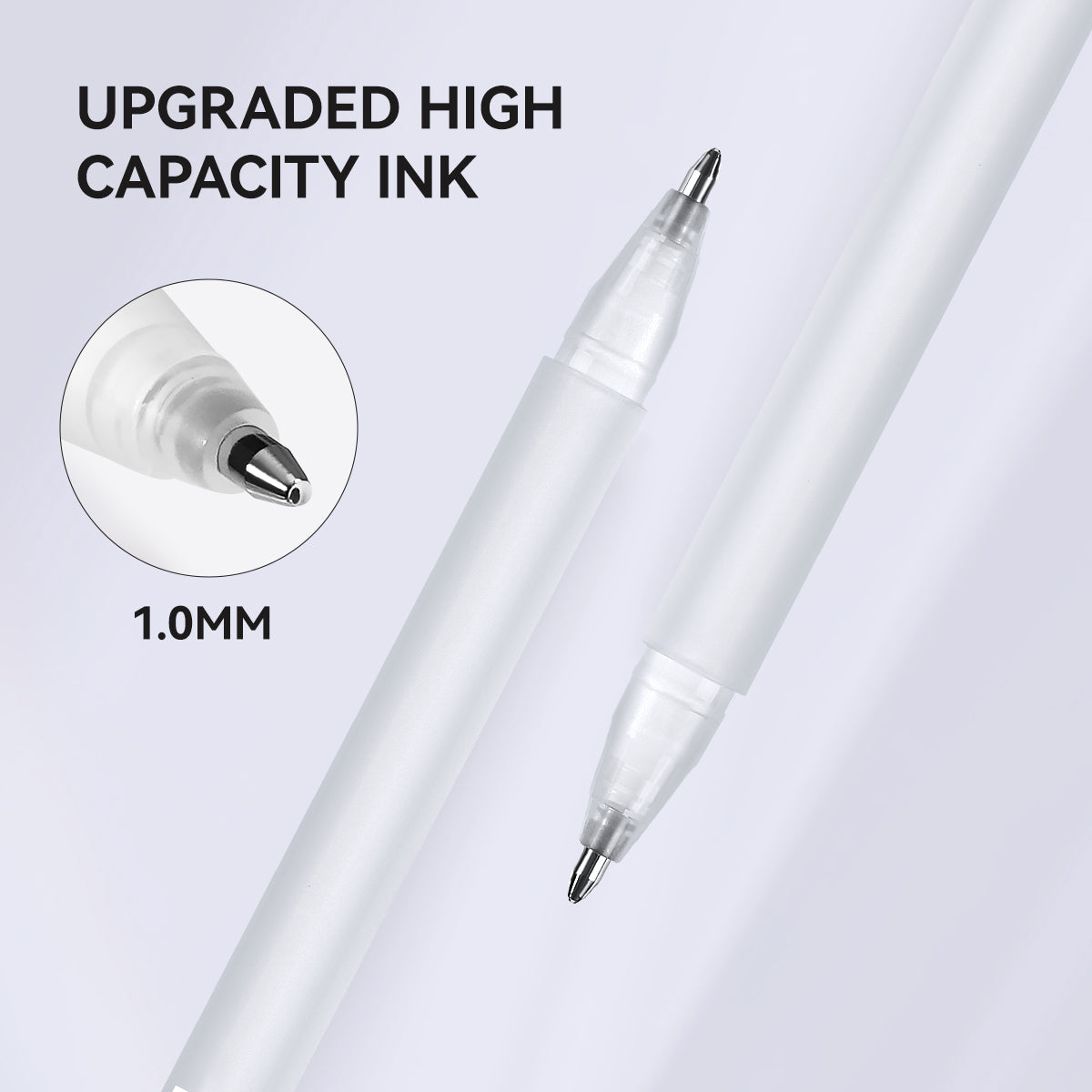 Arrtx Gel Pens White Color 8 Pack Large Capacity White Ink Pens