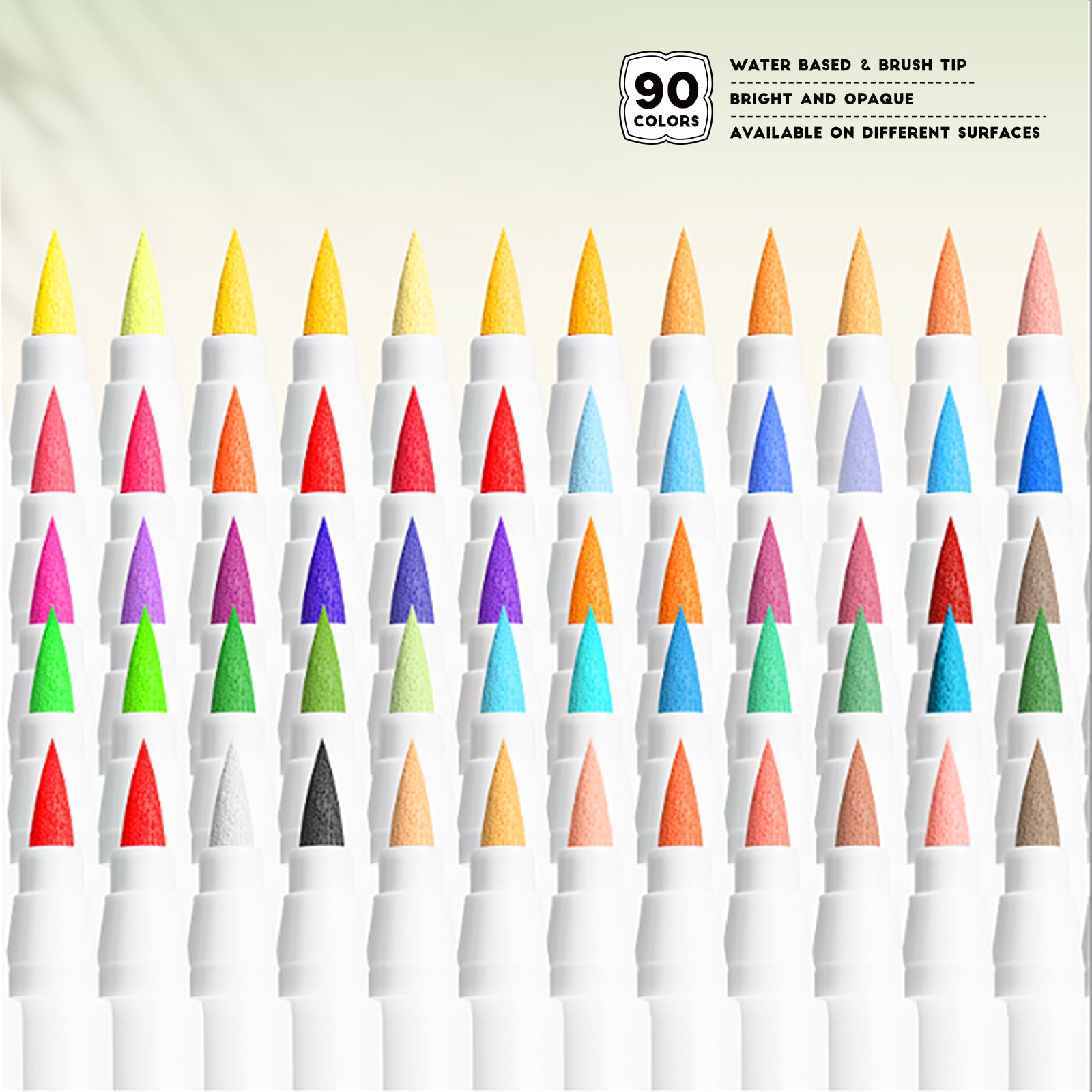 Arrtx 90A Colors Acrylic Marker Pens Paint Brushes