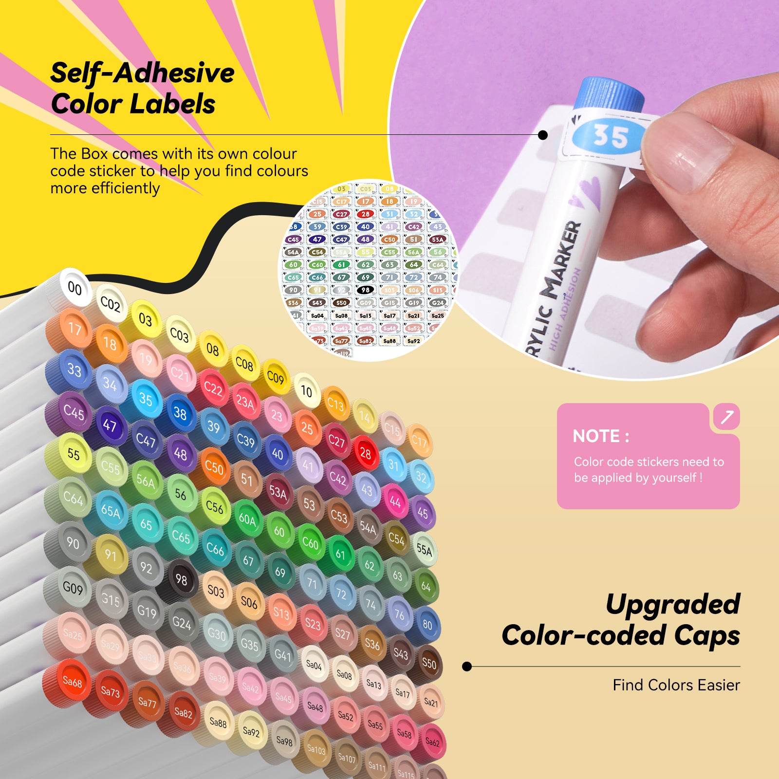 Arrtx 120A Anime Colors Acrylic Markers Brush Tip Paint Markers