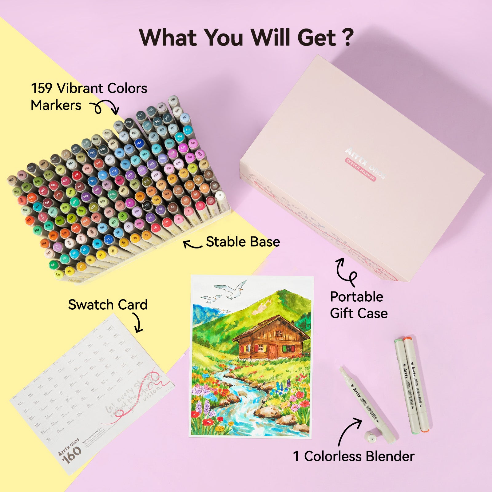 Arrtx OROS 160 Alcohol Markers Dual Tip Paint Markers