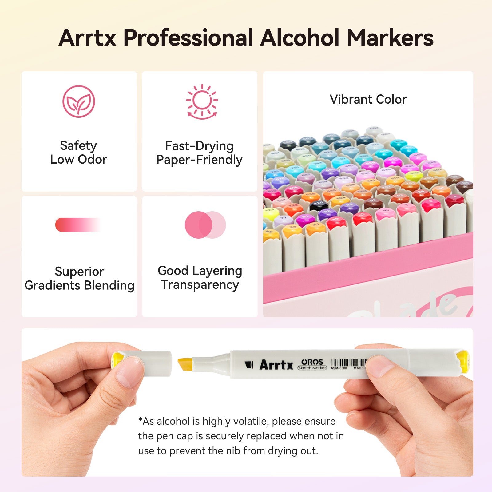 Arrtx OROS 160 Alcohol Markers Dual Tip Paint Markers