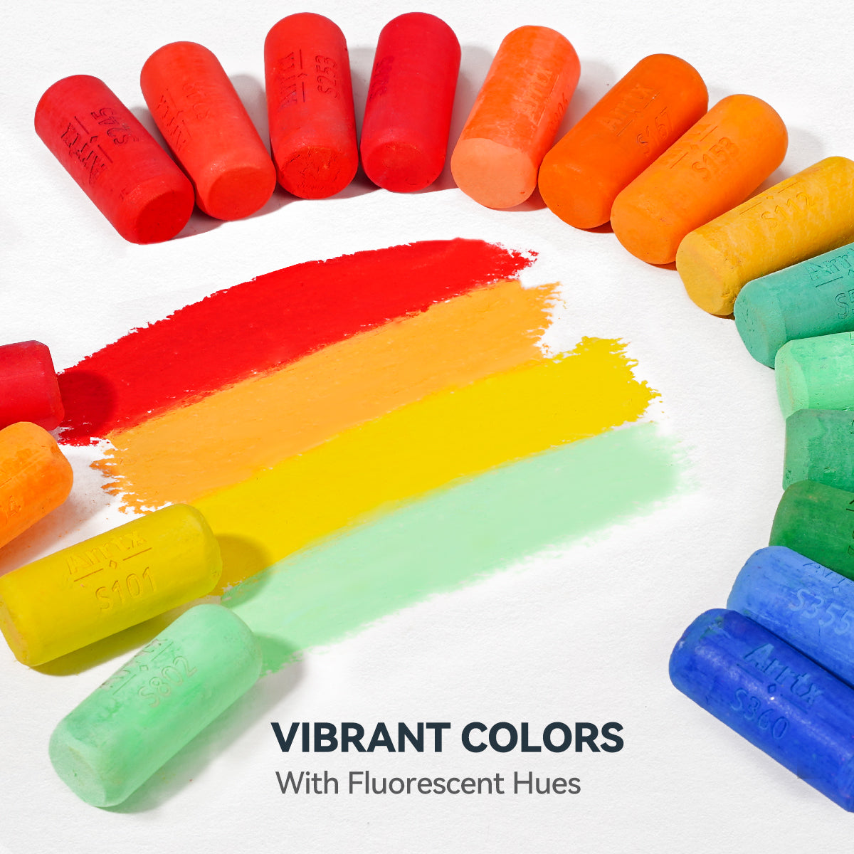 Arrtx 72 Colors Soft Pastels Set High Grade Colors