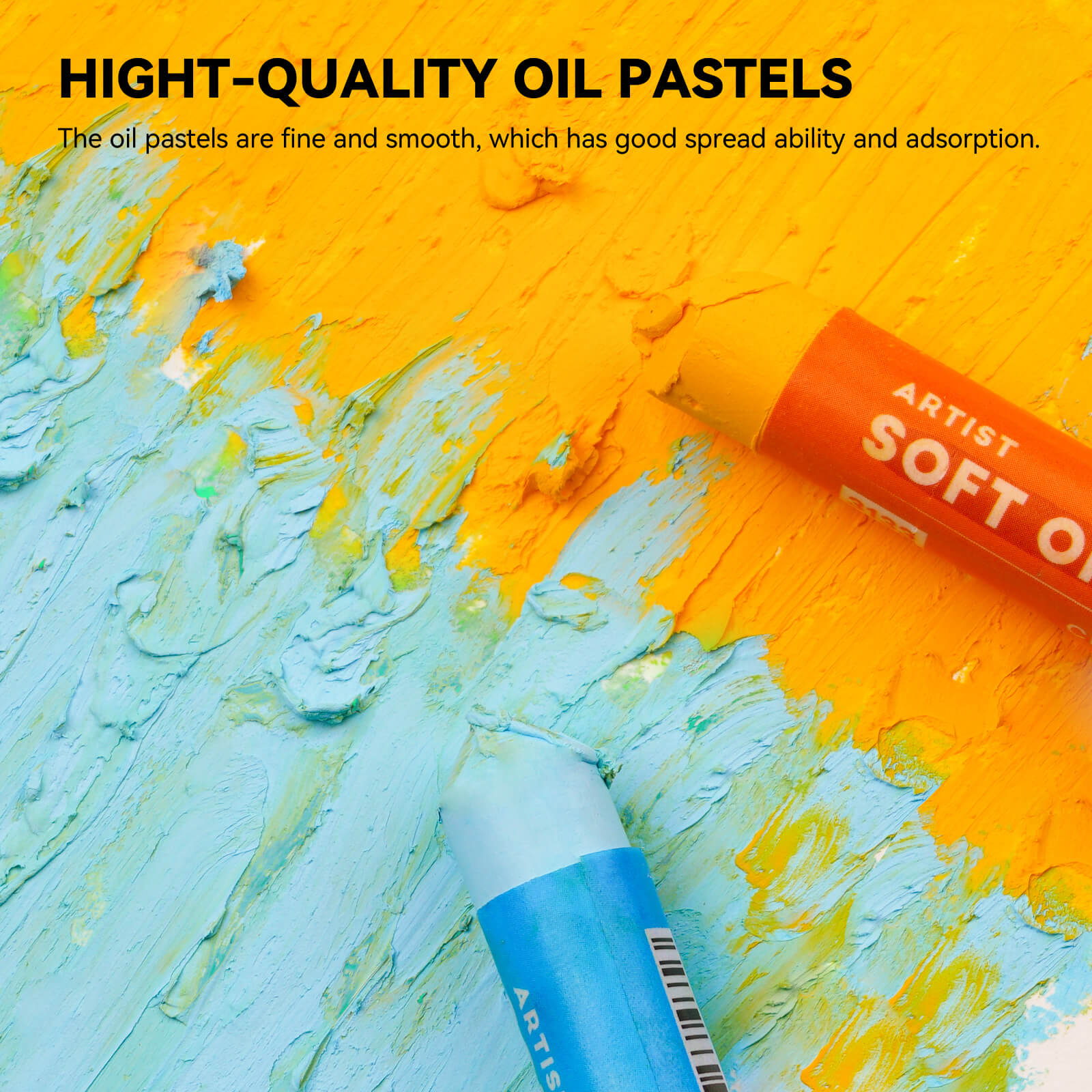 Arrtx 48 Colors Oil Pastels Smooth Drawing Pastel Set