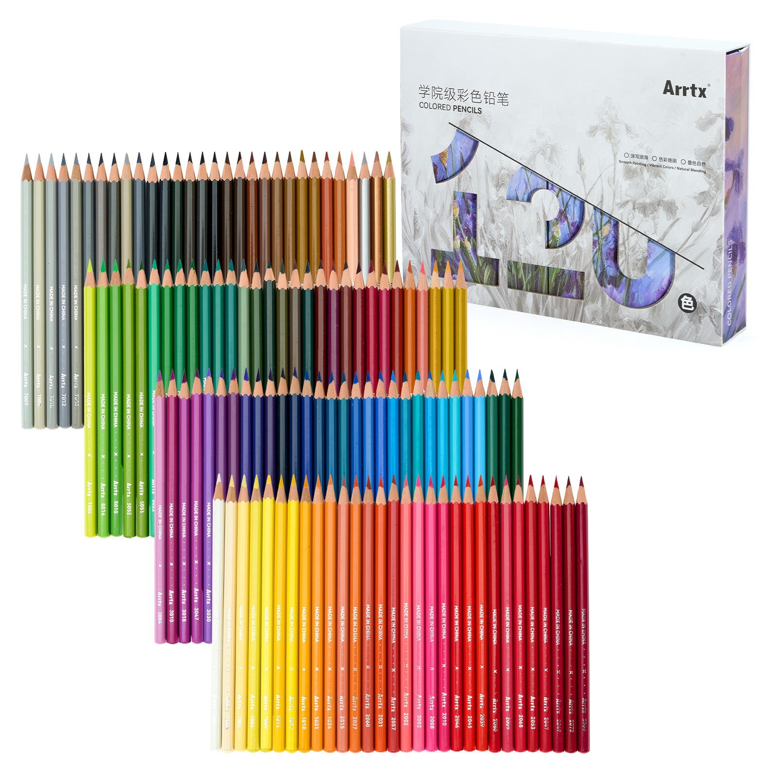 Arrtx 120 Colored Pencils Soft Core Oil-Based Drawing Pencils