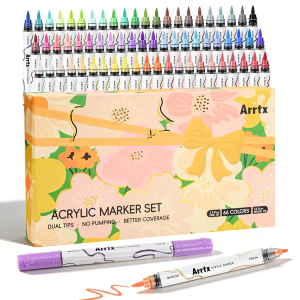 ARRTX 66 Color Acrylic Markers