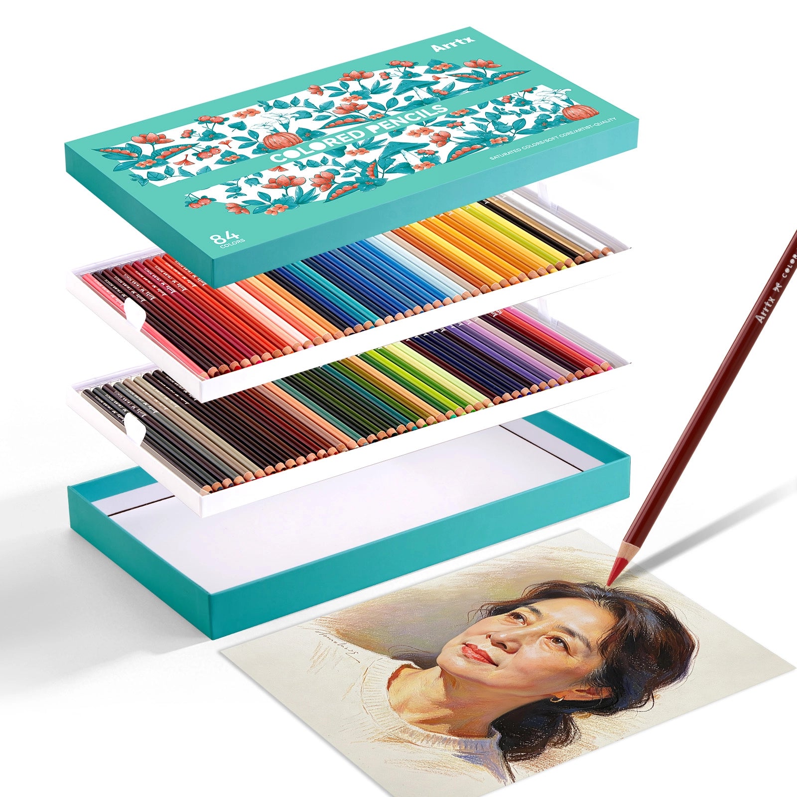 ARRTX Colored Pencils 84-Color Set Artist Grade