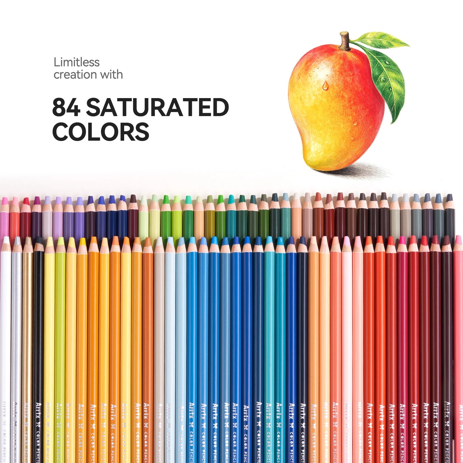 ARRTX Colored Pencils 84-Color Set Artist Grade