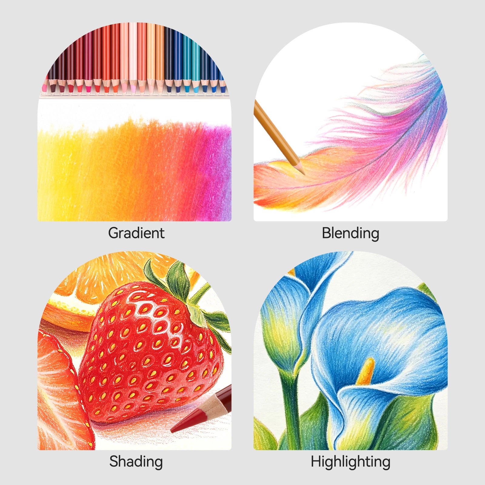 ARRTX Colored Pencils 84-Color Set Artist Grade