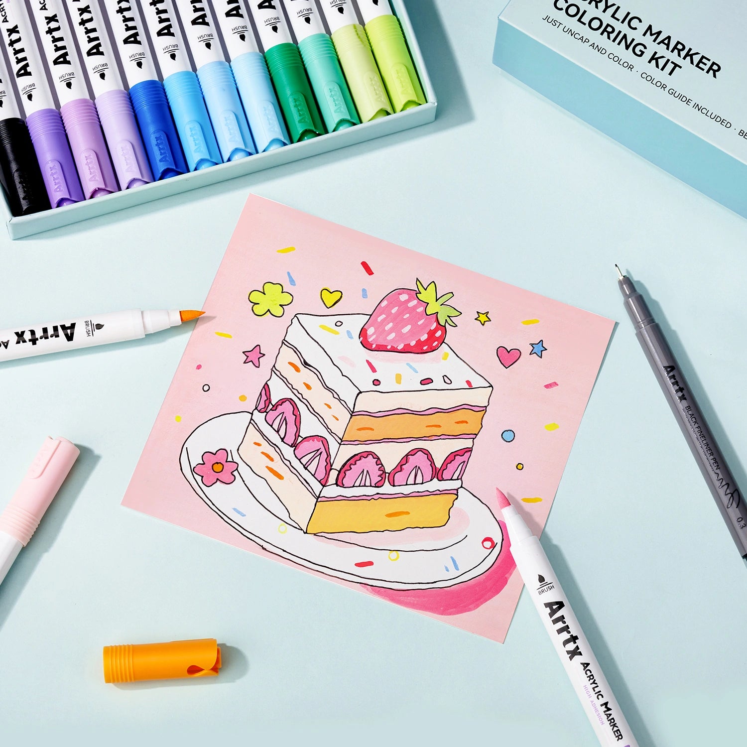 ARRTX Beginner's Painting Set:  Acrylic Marker Set