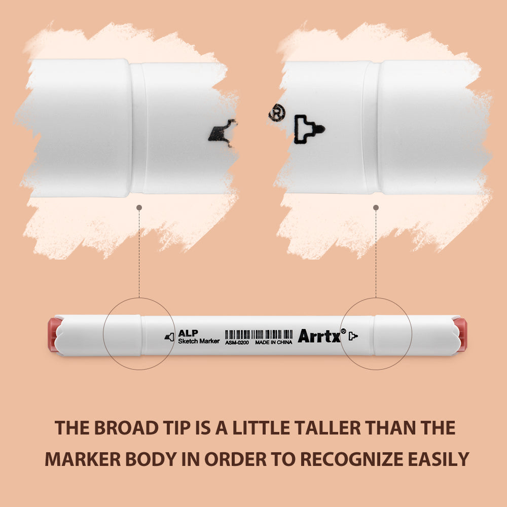 Arrtx ALP 40 Alcohol Markers Pastel Colors Paint Markers Dual Tip