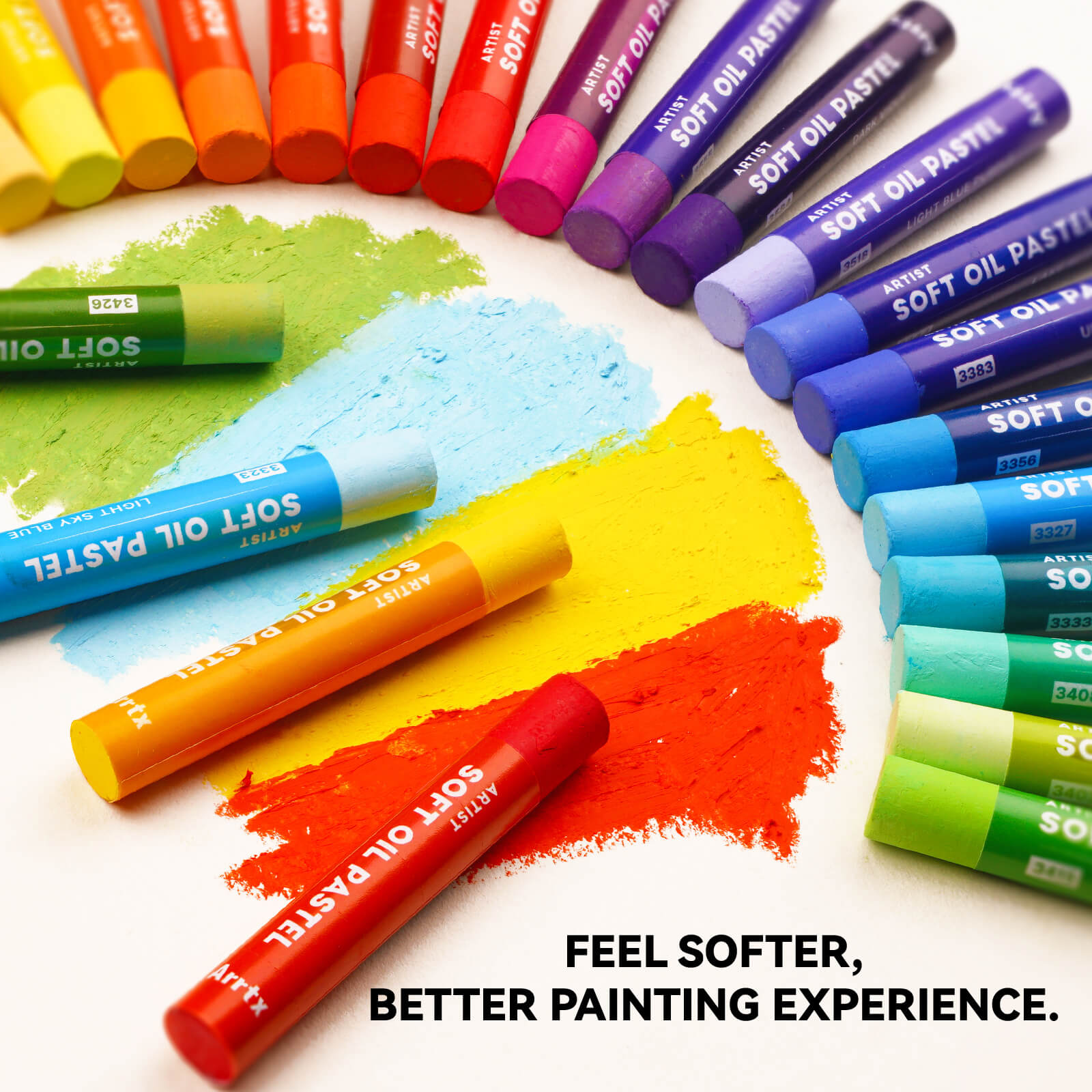 Arrtx 72 Colors Oil Pastels Smooth Drawing Pastel Set