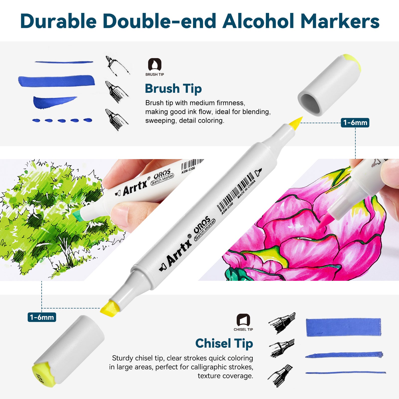 Arrtx OROS 80 Alcohol Markers Colors Paint Markers Dual Tip