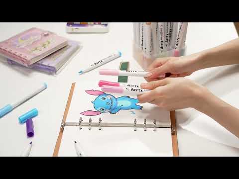 Arrtx 90A Colors Acrylic Marker Pens Paint Brushes