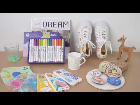 Arrtx 30B Colors Acrylic Paint Markers Paint Brushes