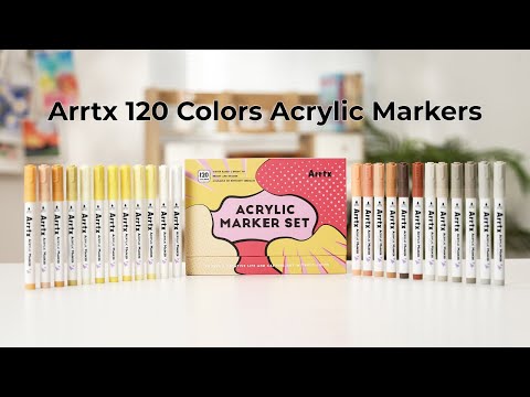 Arrtx 120A Anime Colors Acrylic Markers Brush Tip Paint Markers