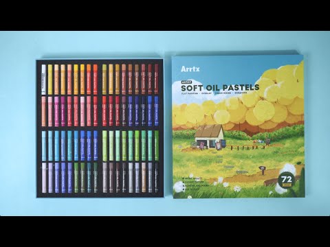 Arrtx 72 Colors Oil Pastels Smooth Drawing Pastel Set