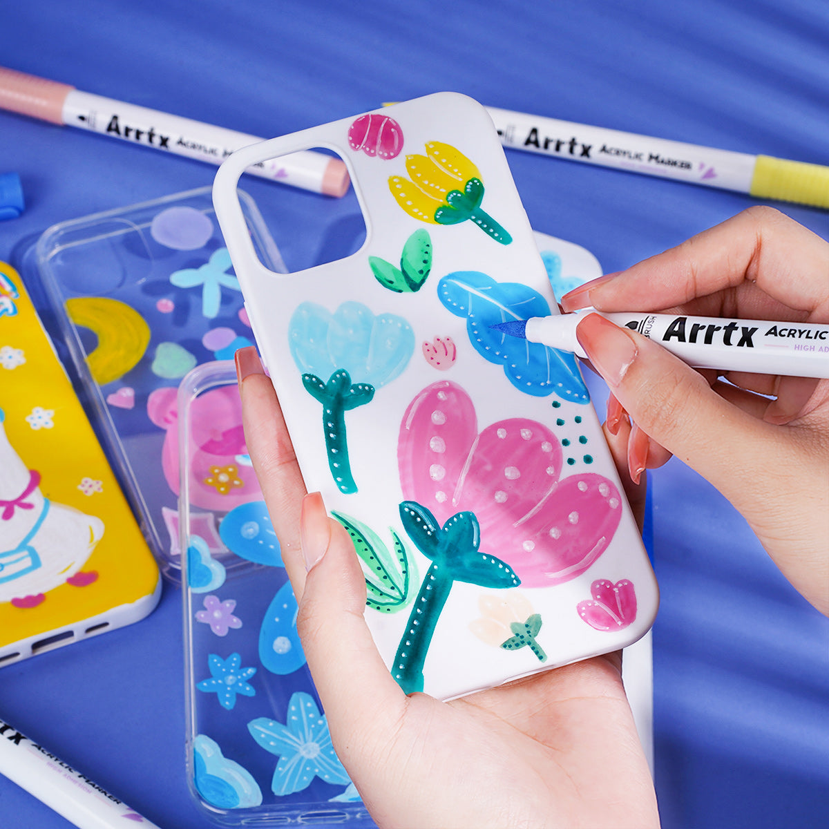 Arrtx 30B Colors Acrylic Paint Markers Paint Brushes