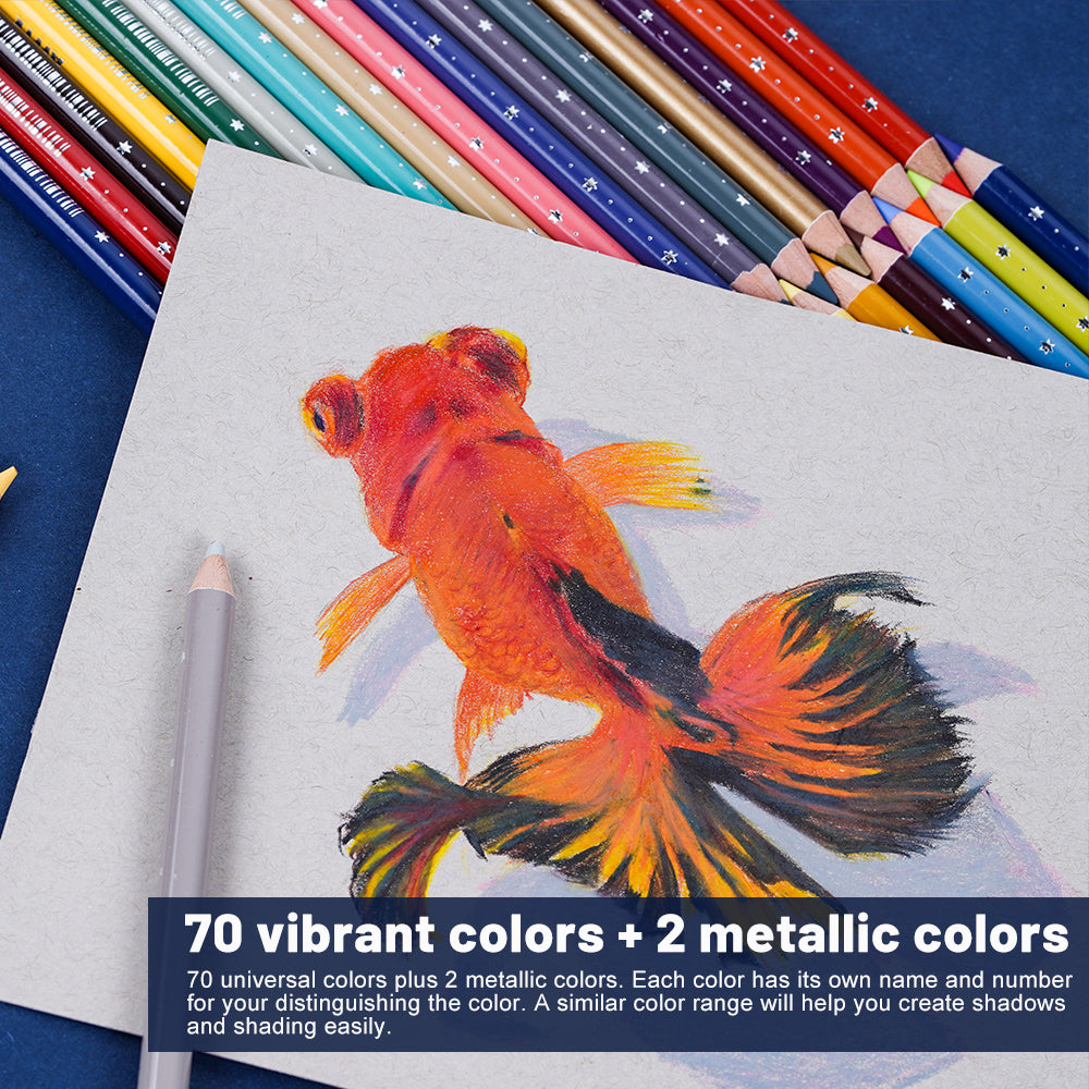 Arrtx 72 Colored Pencils Artist Grade Drawing Pencils