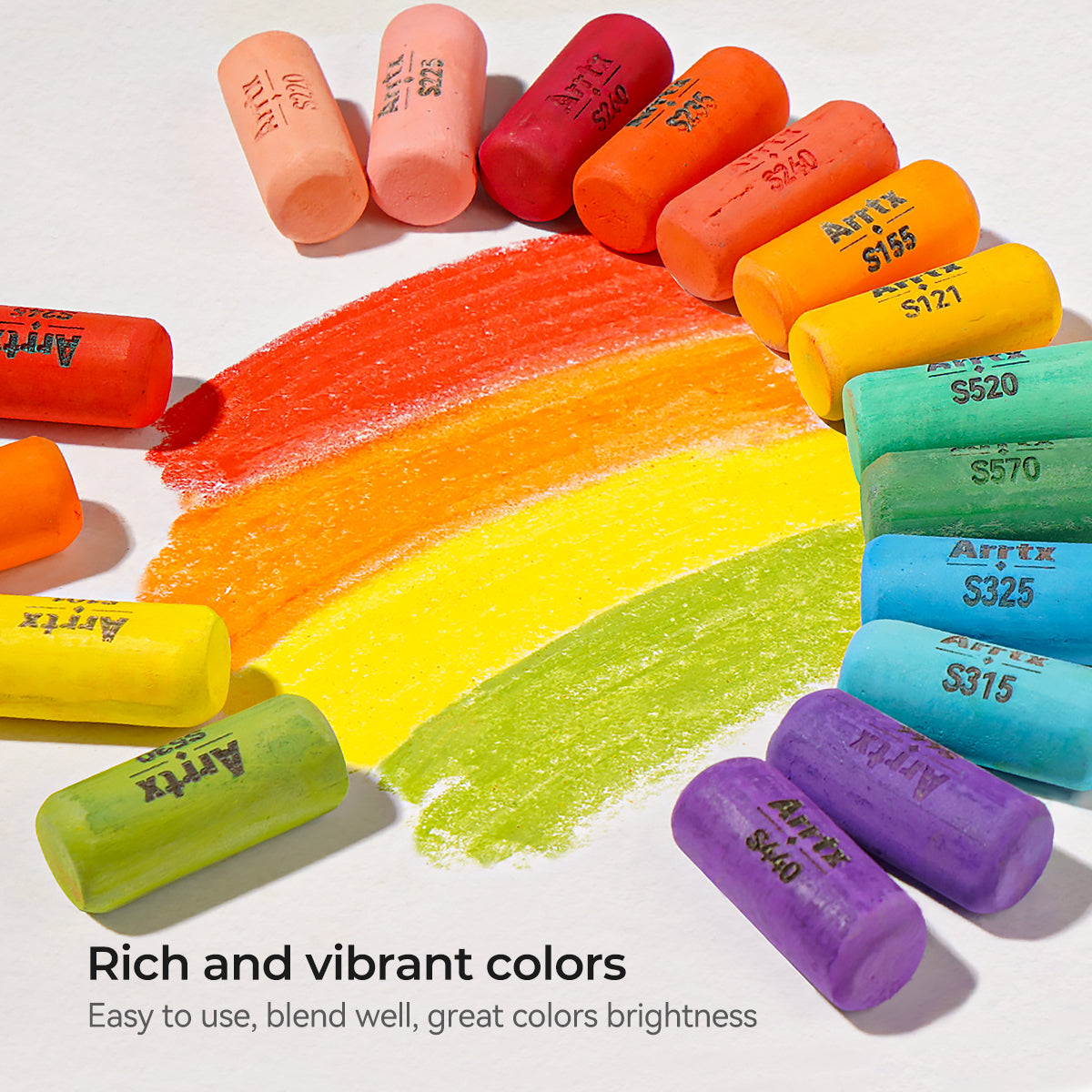 Arrtx 48 Colors Soft Pastels Set Pastels Drawing