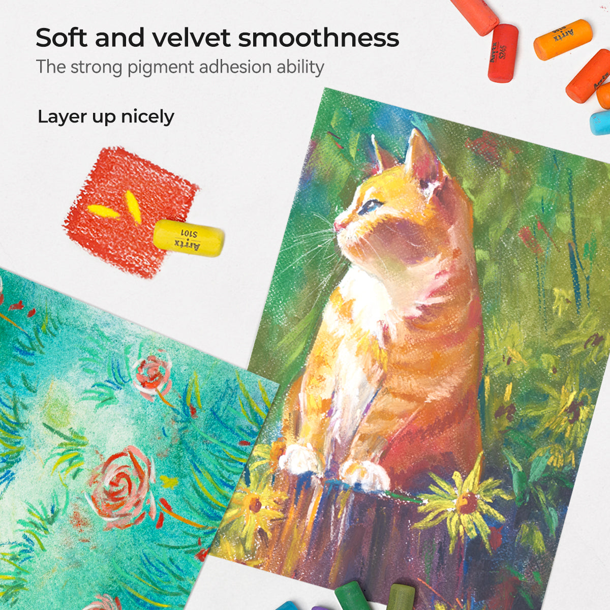 Arrtx 48 Colors Soft Pastels Set Pastels Drawing